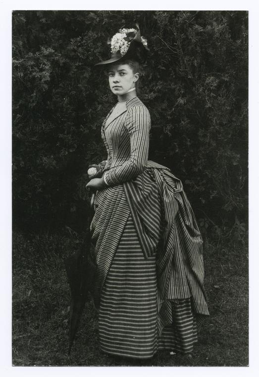 Alice Austen (1866-1952) at age 22, posed at her home "Clear Comfort" published by Friends of Alice Austen House., Digital ID 105185, New York Public Library
