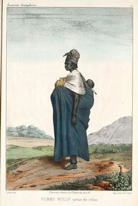 Femme Wolof portant son enfant... Digital ID: 1222715. New York Public Library