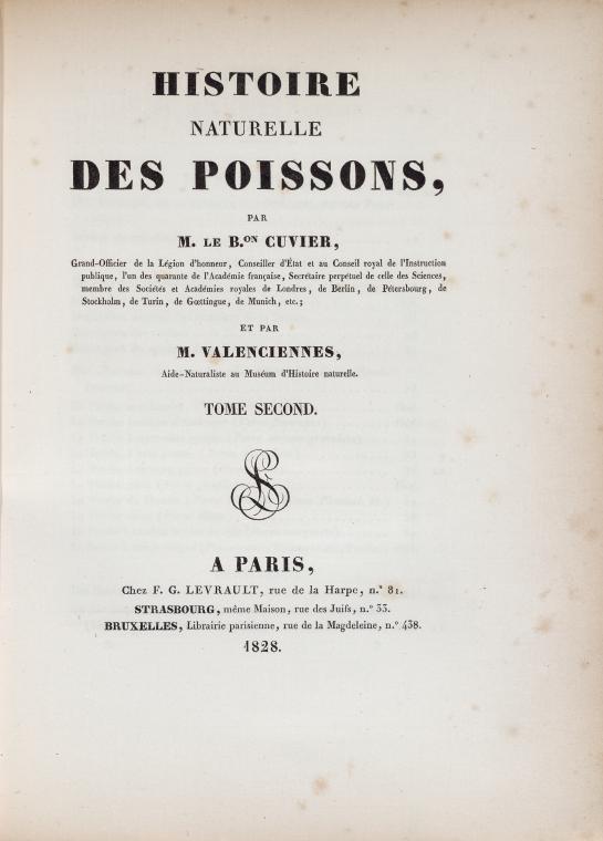 عکس جلد کتاب تاریخ طبیعی ماهیان کوویه