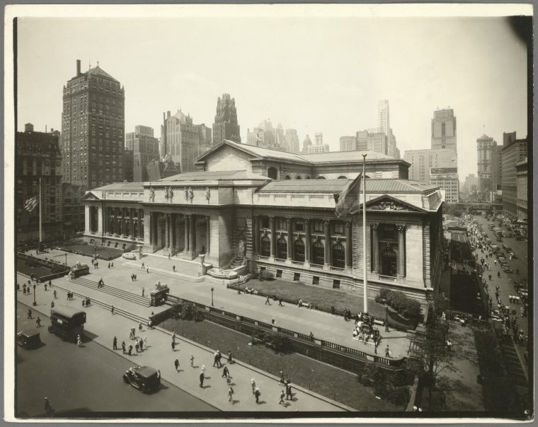 Fifth Avenue - West 42nd Street,The New York Public Library Building, Digital ID 1557927, New York Public Library