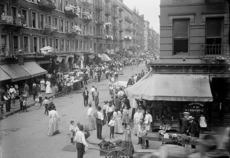 Orchard Street Scene, Digital ID 1583604, New York Public Library
