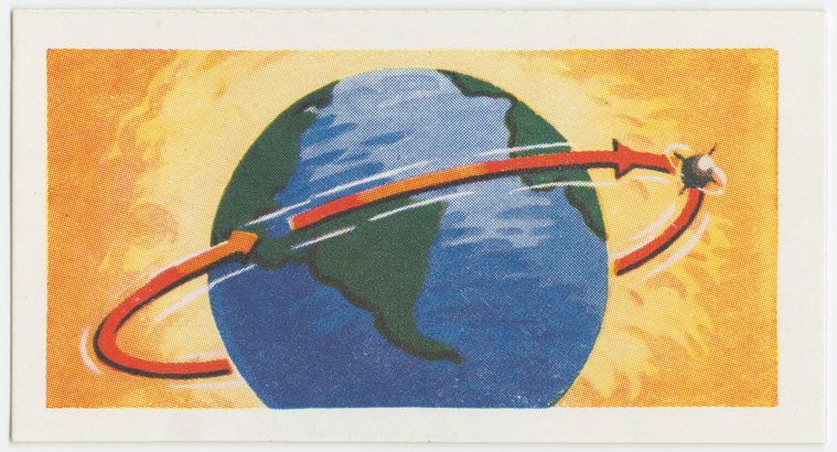 Track of satellite round the earth., Digital ID 1651616, New York Public Library