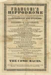 Franconi’s Hippodrome. . .prog... Digital ID: 1659214. New York Public Library