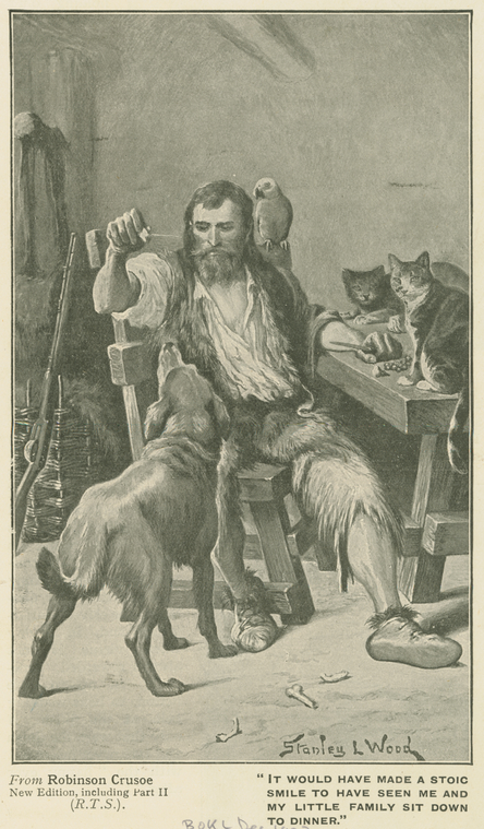 "It would have made a stoic smile to have seen me and my little family sit down to dinner.", Digital ID 1698205, New York Public Library