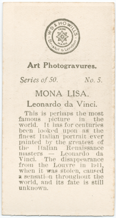 Mona Lisa, by Leonardo da Vinci., Digital ID 459537, New York Public Library