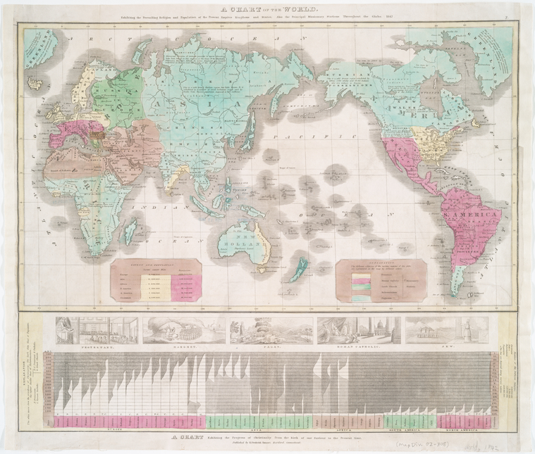  also the principal missionary stations throughout the globe, 1842., Digital ID 465014, New York Public Library