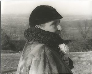 Gertrude Stein at Monticello (Charlottesville), February 4, 1935.