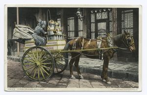 Milk Cart, New Orleans, La. Digital ID: 69699. New York
                                    Public Library