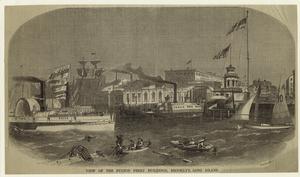View of the Fulton Ferry build... Digital ID: 800691. New York Public Library