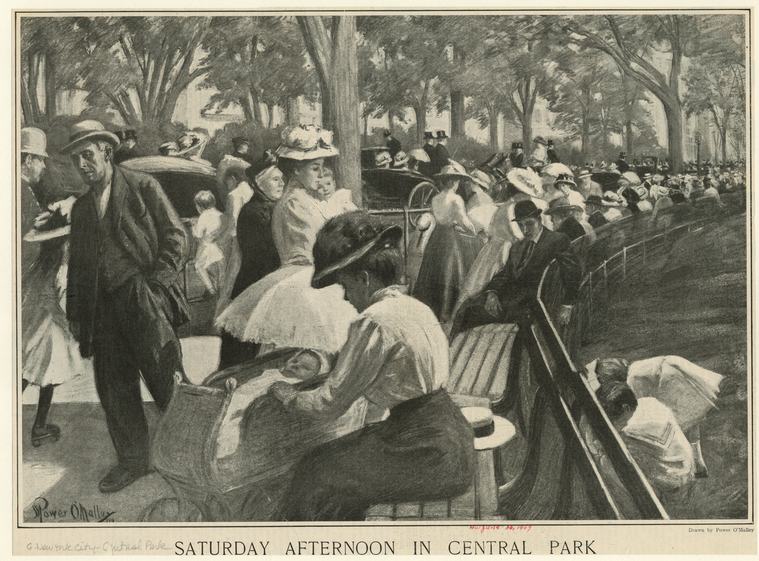 Sunday Afternoon In Central Park., Digital ID 800855, New York Public Library