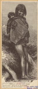 Fuegian mother and child. Digital ID: 807420. New York Public Library