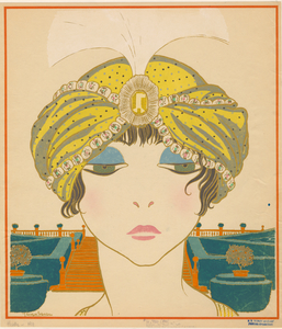 Woman Wearing a Turban by Georges Lepape, 1911