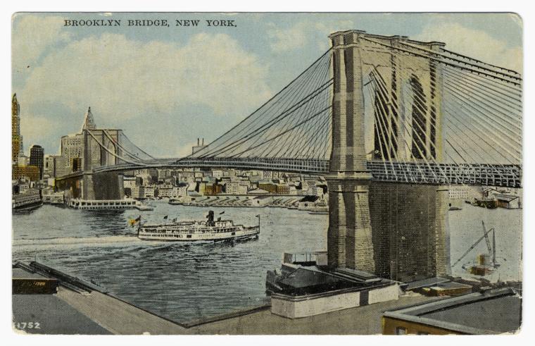 Brooklyn Bridge, New York, Digital ID 836241, New York Public Library
