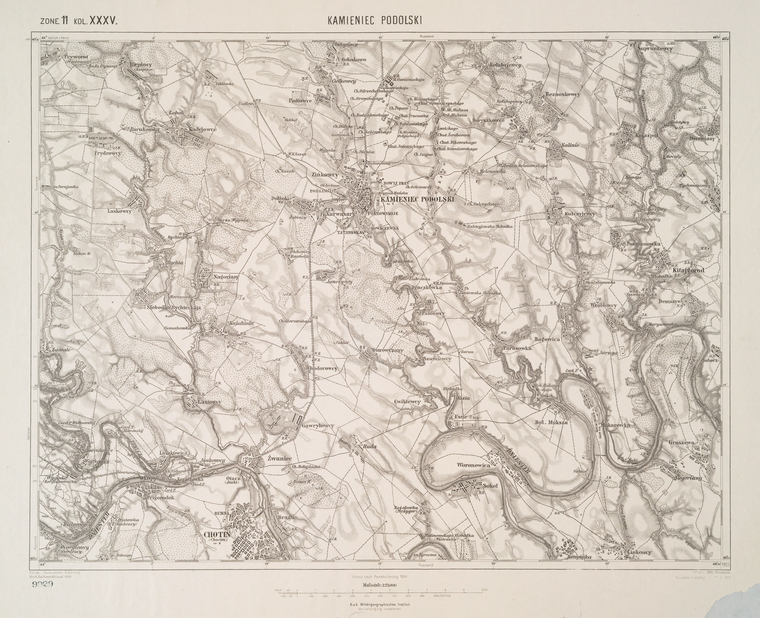 Карта Кам'янця-Подільського 1914 року (з колекції New York Public Library)