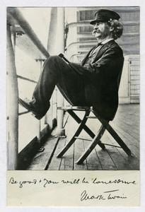 Mark Twain at sixty, on his wa... Digital ID: 100707. New York Public Library