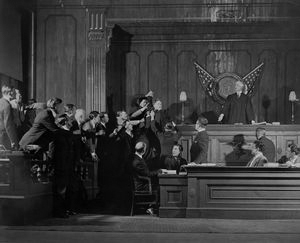 Scene in the Court Room of the... Digital ID: 1101483. New York Public Library