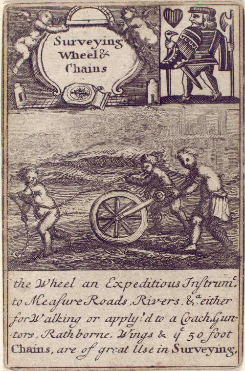 Knave of hearts: Surveying wheel & chains.