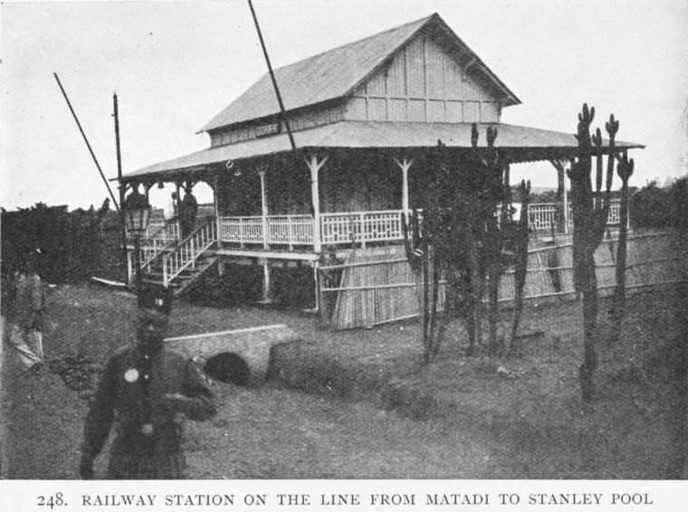 Railway station on the line from Matadi to Stanley Pool. - NYPL