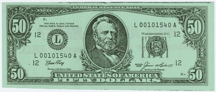 fifty dollar bill front