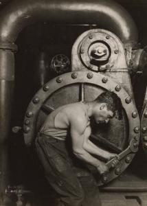 Mechanic and steam pipe. [Powe... Digital ID: 1627706. New York Public Library