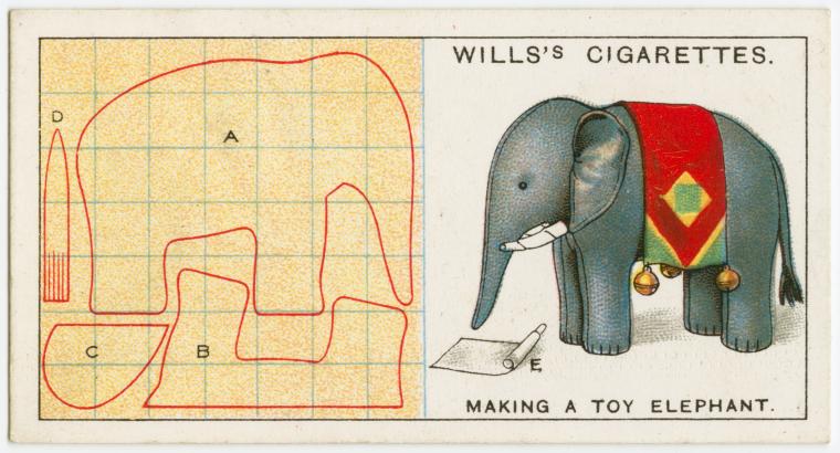 Making a toy elephant.