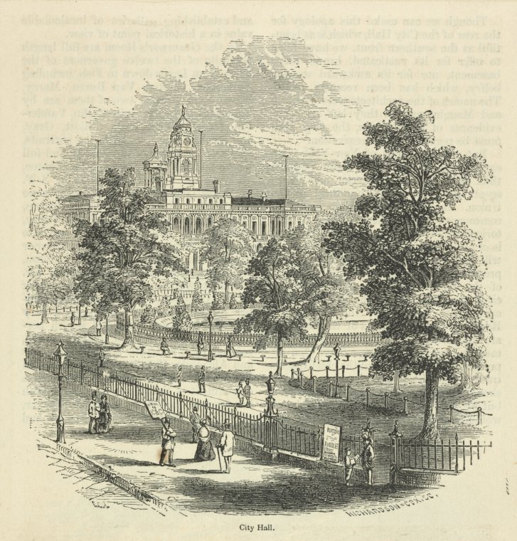 This is What City Hall (New York, N.Y.) Looked Like  in 1854 
