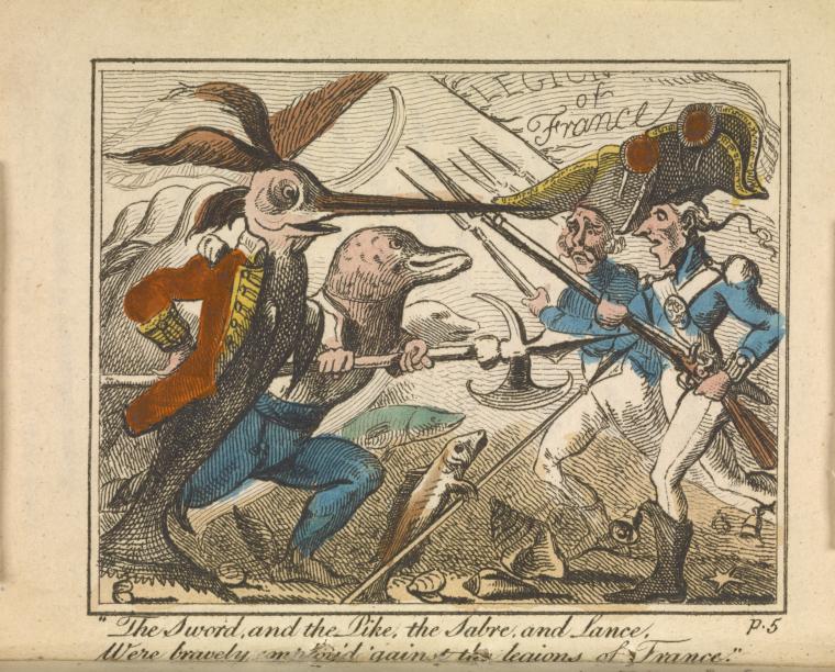 The sword, and the pike, the sabre, and lance, were bravely employ'd  'gainst the legions of France - NYPL Digital Collections