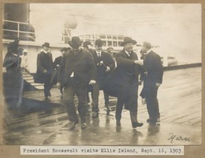 President Roosevelt visits Ell... Digital ID: 1693104. New York Public Library