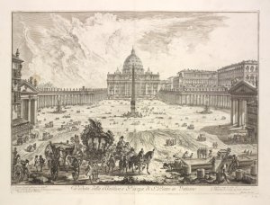 Engraving of Saint Peter’s, Rome