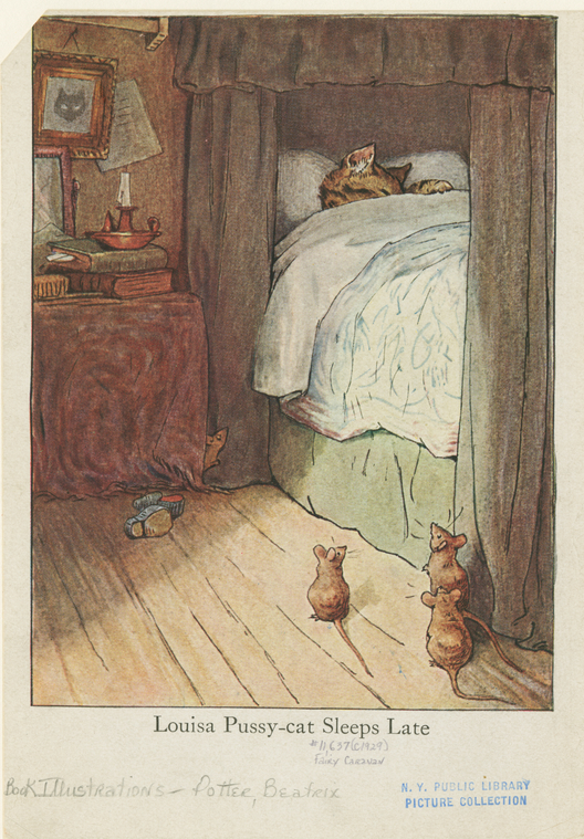 Louisa Pussy-cat sleeps late. - NYPL Digital Collections
