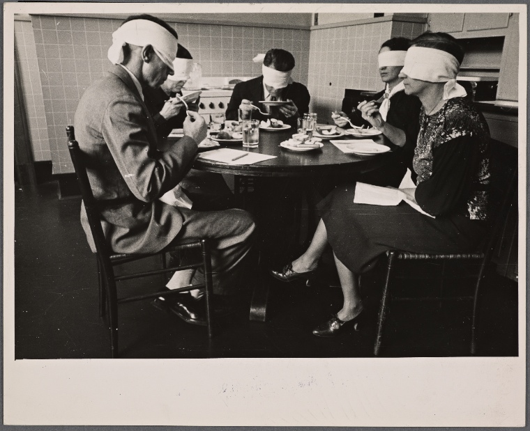Testing meats at the Department of Agriculture. Beltsville, Maryland. (1935 Aug.) 
