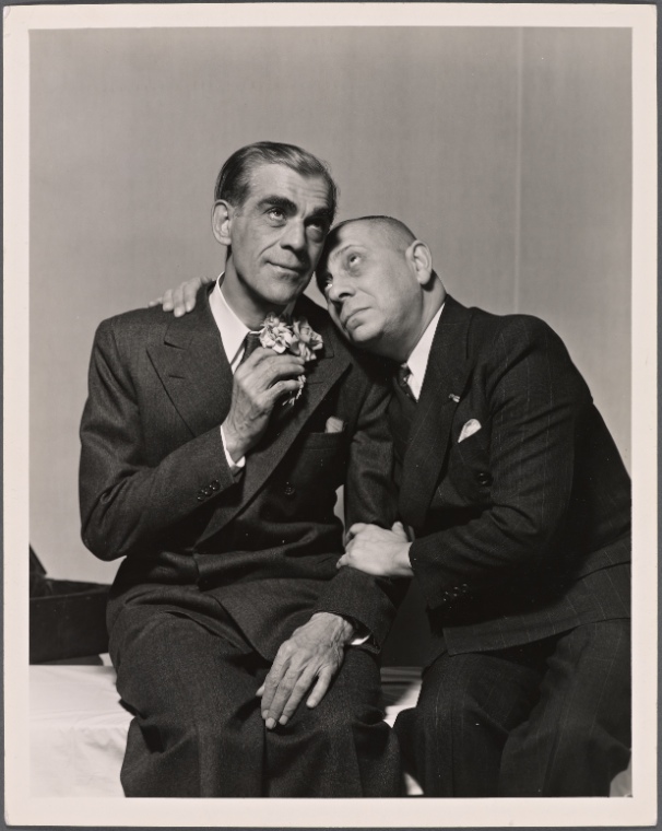 Publicity photo of Boris Karloff and Erich von Stroheim for Arsenic and Old  Lace - NYPL Digital Collections