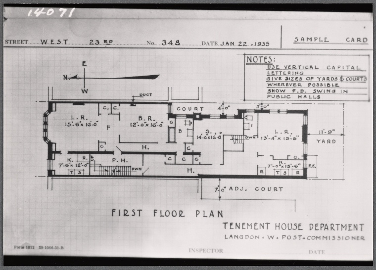 First floor plan 348 W. 23rd St8th Av9th Av, Manhattan