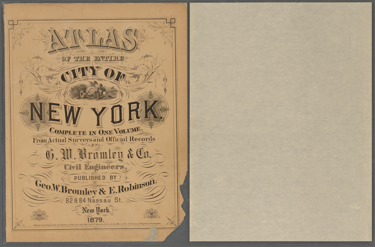 NY Plat Maps Book on CD 1879 Atlas of the Entire City of New York 