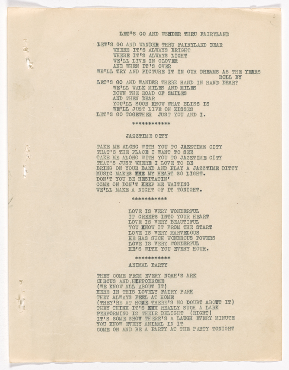 Song lyrics for Good Times - NYPL Digital Collections