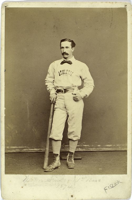 Digital Collections - Wes Fisler, Philadelphia Athletics, 1874, 1st Base