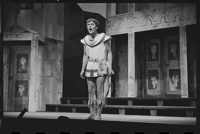 Brian Davies in the 1962 stage production of A Funny Thing Happened on the  Way to the Forum - NYPL Digital Collections