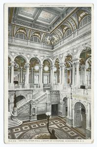 Central Stair Hall, Library of... Digital ID: 62124. New York Public Library