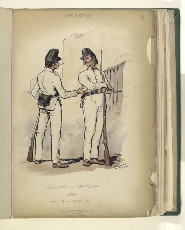 Soldati di Fanteria. 1854. dal "Giro del mondo."