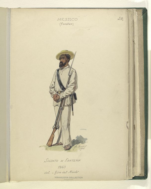 Soldato di Fanteria. 1860. dal "Giro del mondo."