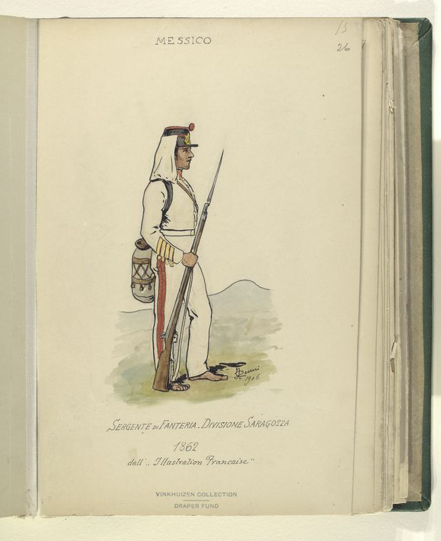 Sergente di Fanteria_Divisione Saragozza. 1862. dall' "Illustration francaise."