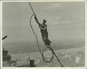 Icarus, high up on Empire Stat... Digital ID: 79854. New York Public Library