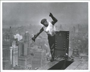 Worker on Empire State buildin... Digital ID: 79874. New York Public Library