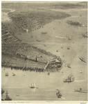 Aerial View Of Lower Manhattan, Brooklyn And Governors Island, New York, Ca. 1876.