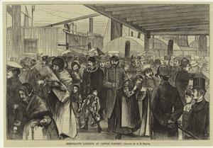 Immigrants landing at Castle G... Digital ID: 800780. New York Public Library