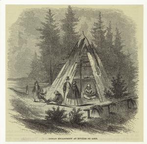 Indian encampment at Rivière d... Digital ID: 807004. New York Public Library