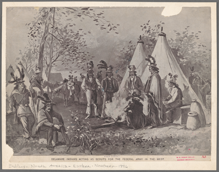 Delaware Indians acting as scouts for the Federal Army in the West.