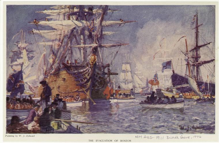 The evacuation of Boston - NYPL Digital Collections