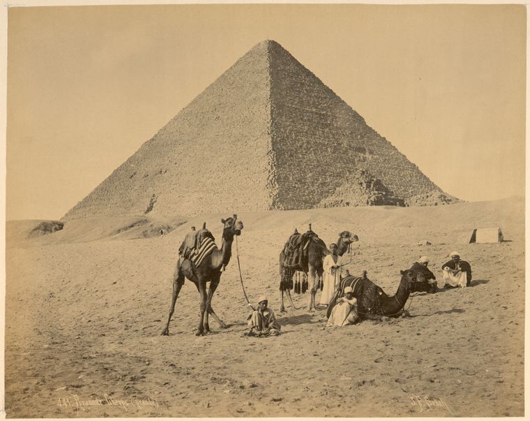 This is What Cheops, King of Egypt and Pyramide Cheops Looked Like  in 1875 