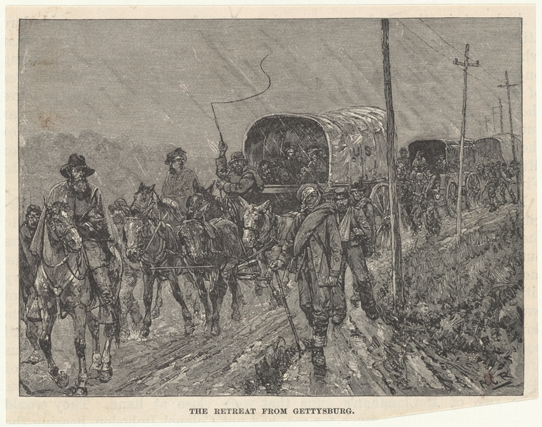 The retreat form Gettysburg.